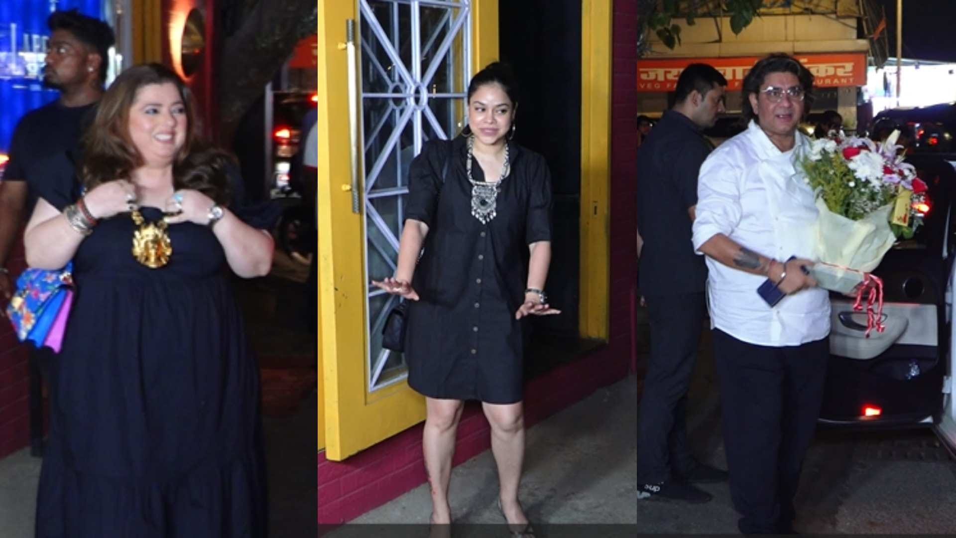 Rupali Ganguly post birthday party rajan shahi Sumona Chakravarti Delnaz Irani arjun bijlani In limelight