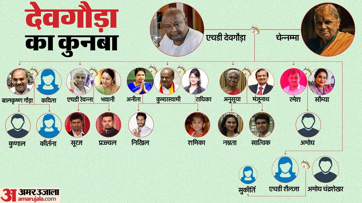 the family tree of former PM HD Devegowda How many people are in politics