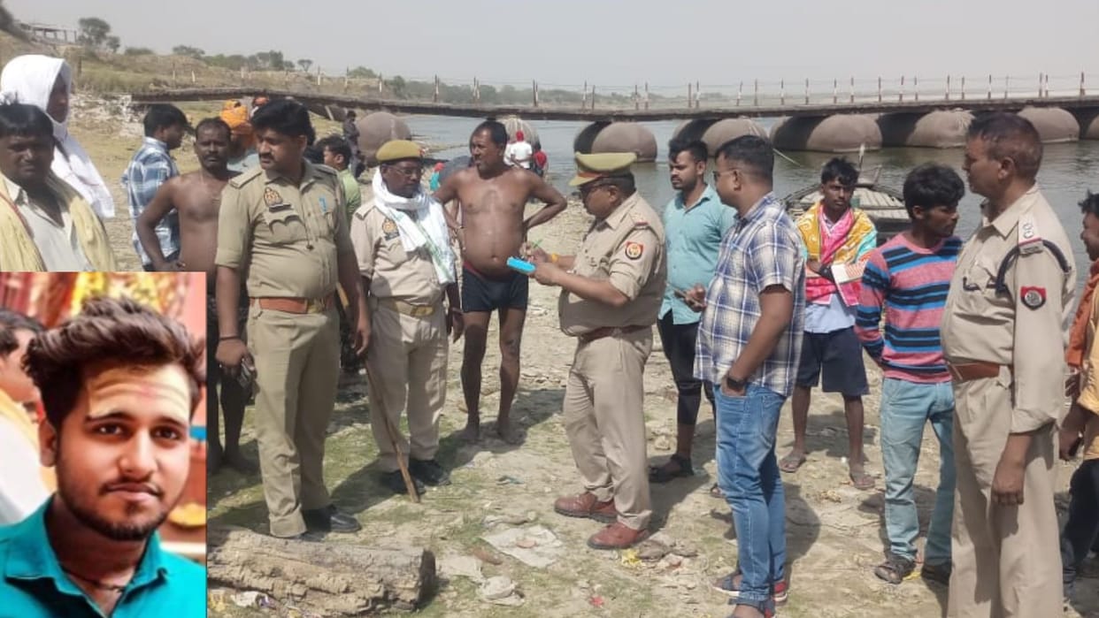 One youth died due to drowning Ganga river in bhadohi  another saved