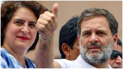 प्रियंका गांधी, राहुल गांधी।