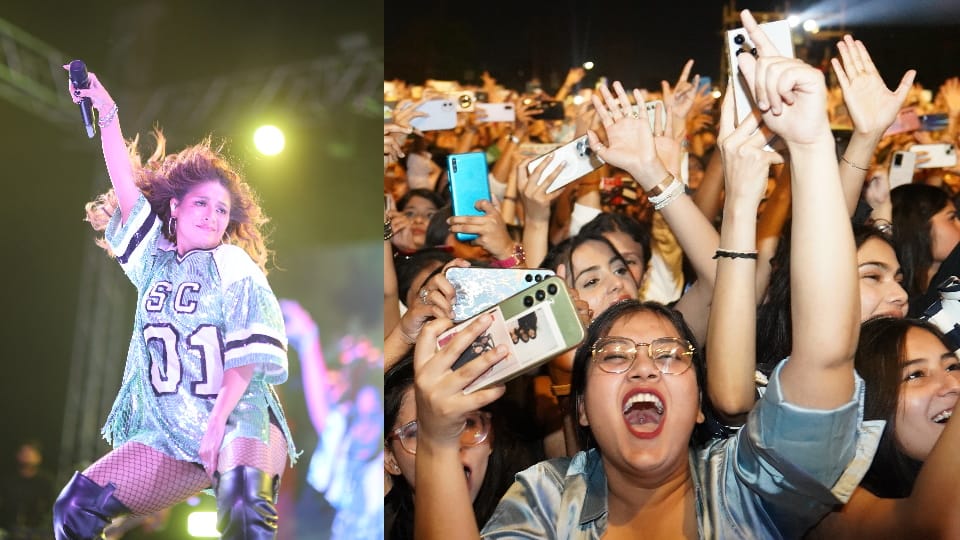 Bollywood Singer Sunidhi Chauhan Concert in SGRR College Students Crazy of her Music Photos