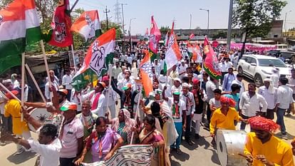 Loksabha Election 2024: Congress candidate Kishori Lal Sharma nomination procession.