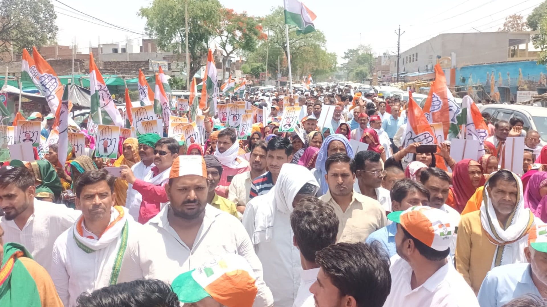 Loksabha Election 2024: Congress candidate Kishori Lal Sharma nomination procession.