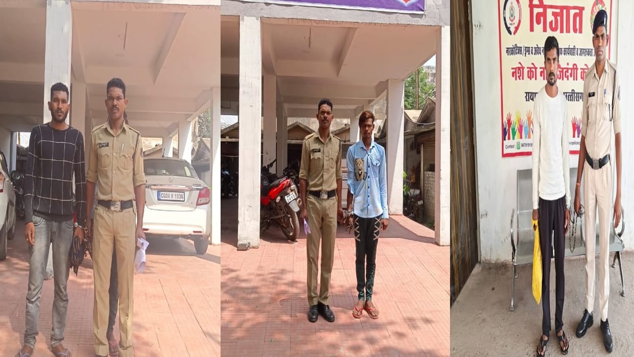 Raipur Crime News: Three accused arrested for threatening with sharp knife