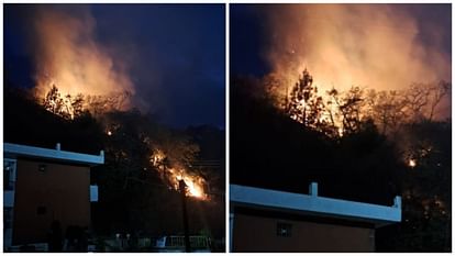 85 school children from outside states surrounded by forest fire in Sirmaur Himachal