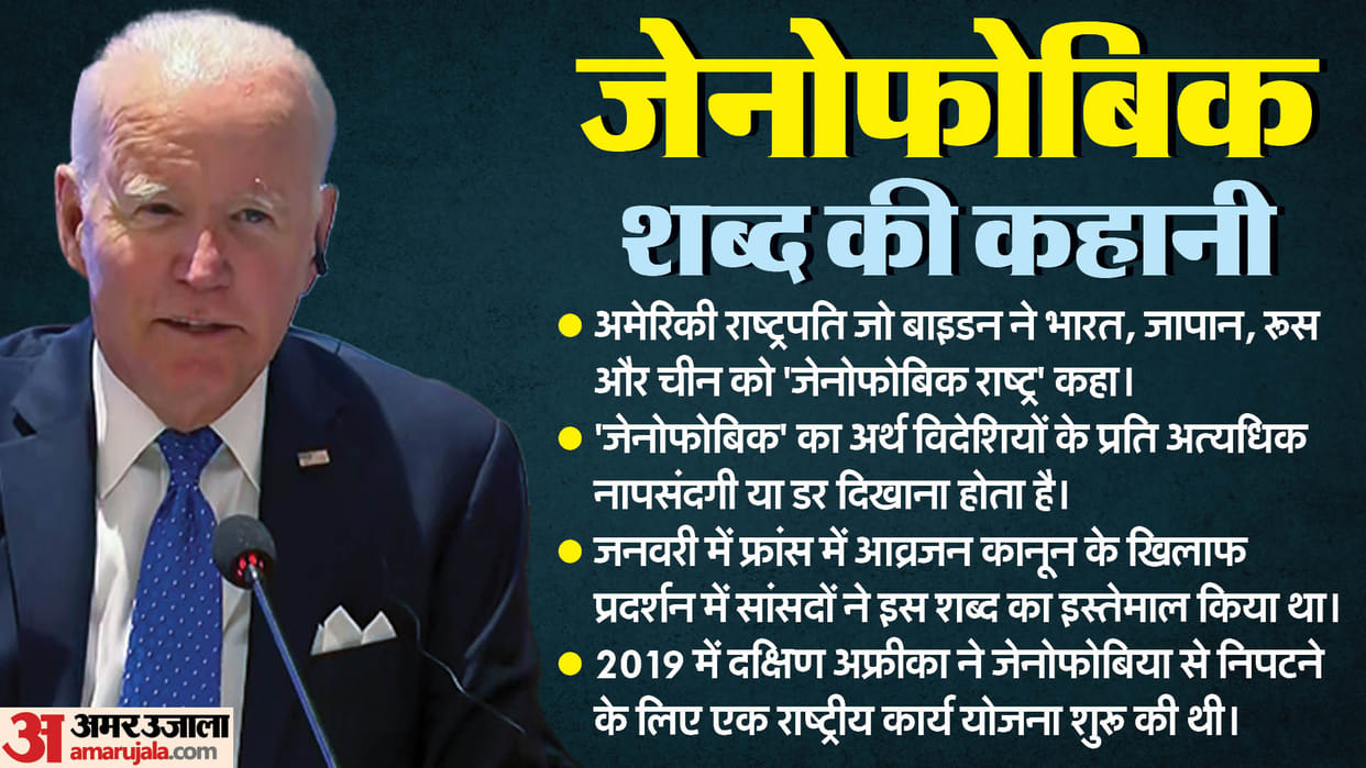 Biden called India China Japan a xenophobic countries and xenophobic meaning in hindi