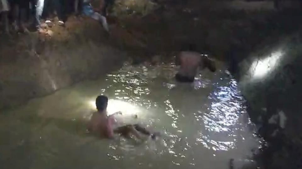 Two children died due to drowning in water filled pit