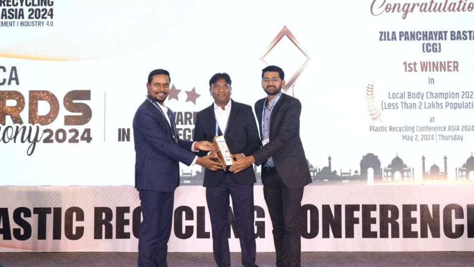 Bastar wins first prize in Plastic Recycling Conference Asia 2024