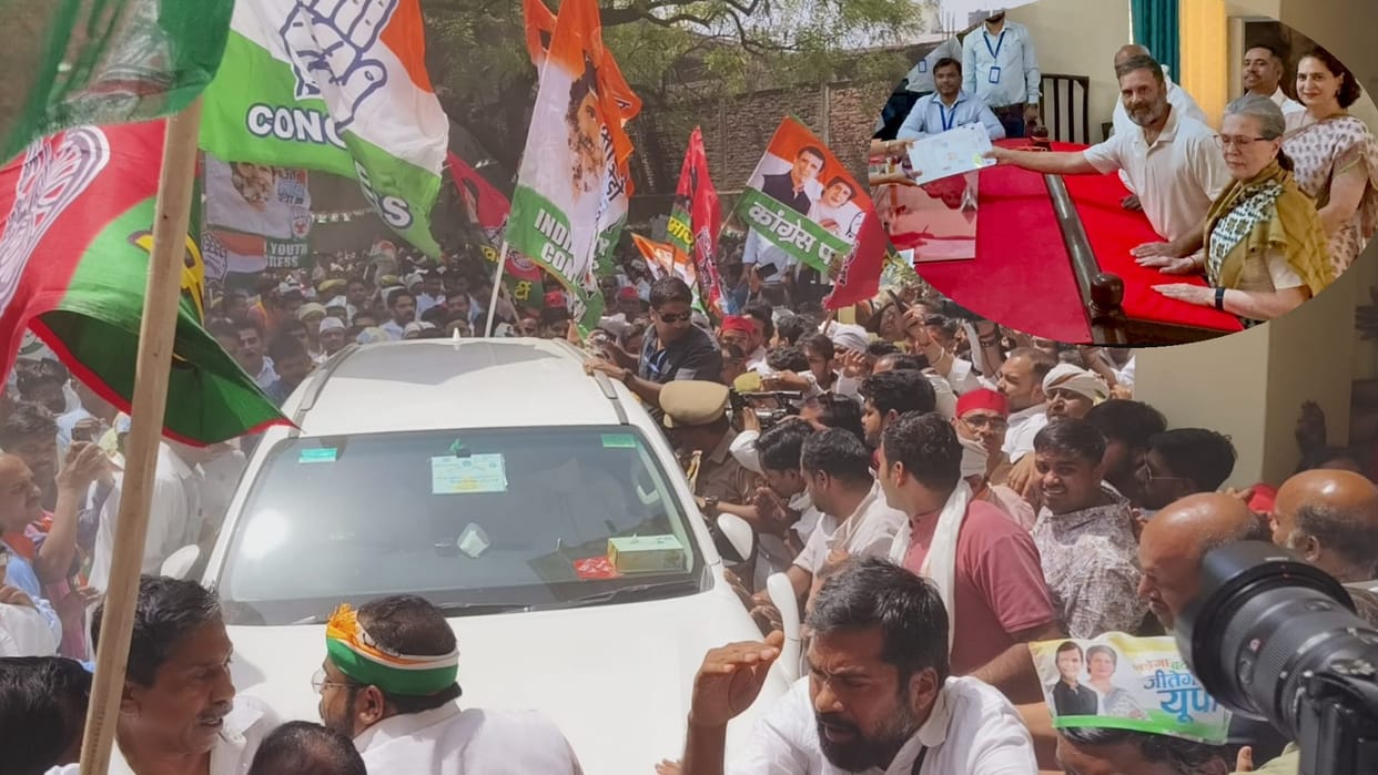 Loksabha Election 2024: Pics of Rahul Gandhi nomination on Raebareli seat.