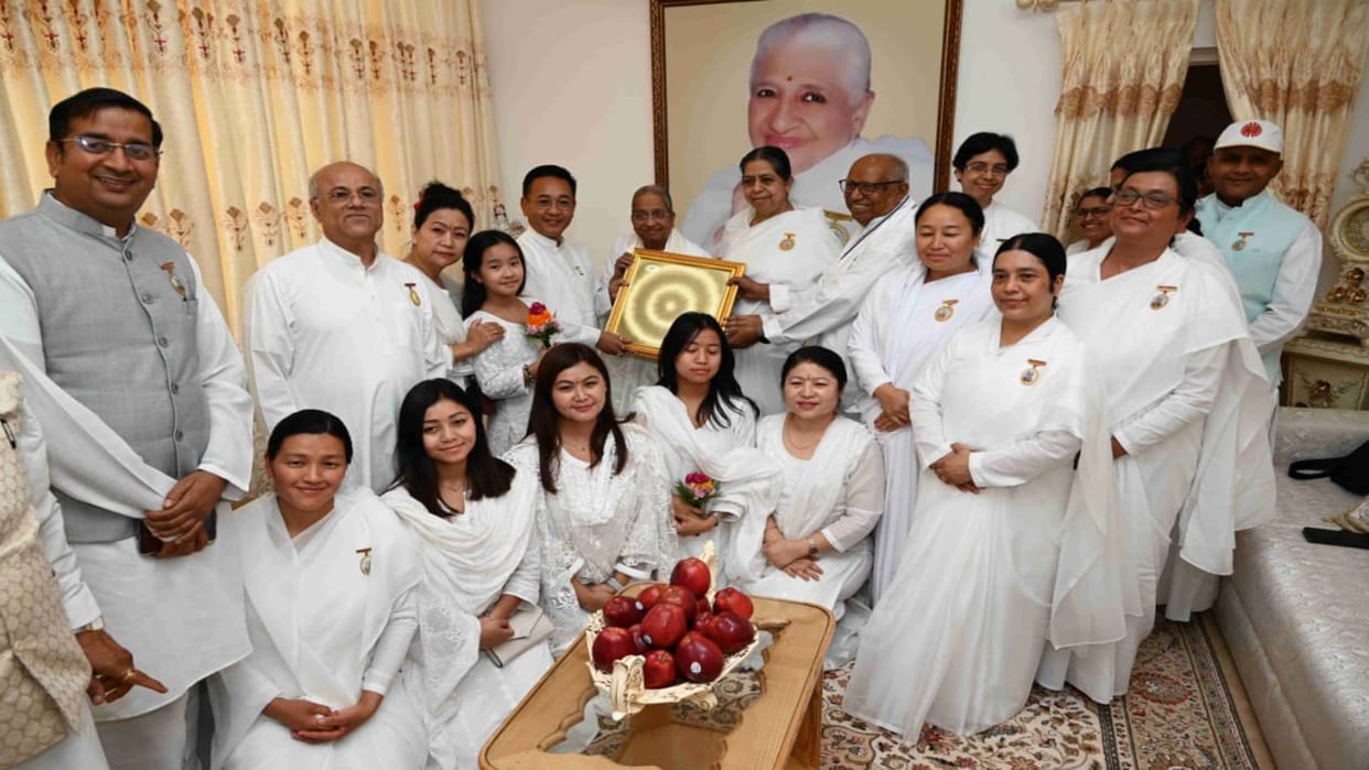 Sirohi If there is dedication like that of Brahma Kumaris then world will become heaven Sikkim CM Prem Tamang