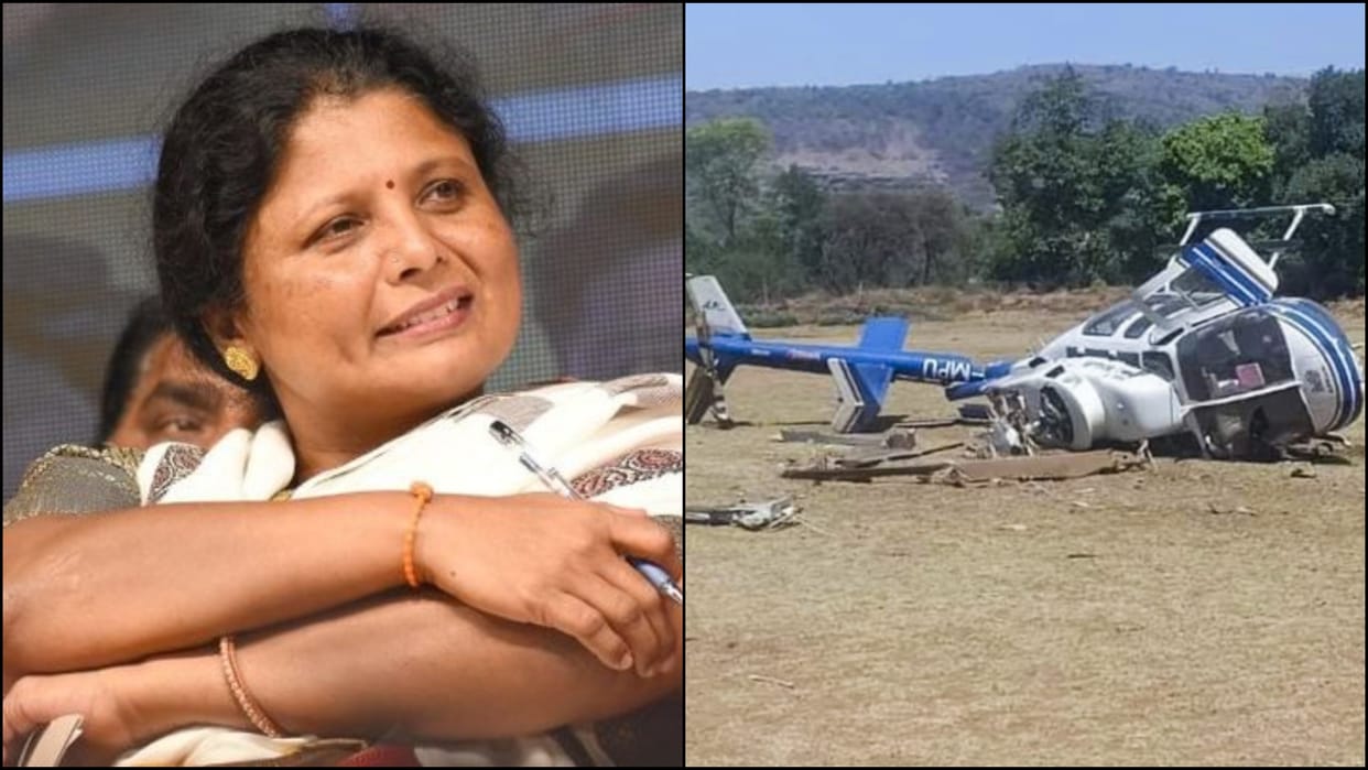 Helicopter Mishap Update News Maharashtra Shiv Sena UBT Sushma Andhre Raigad Malda TMC MP Deepak Adhikari