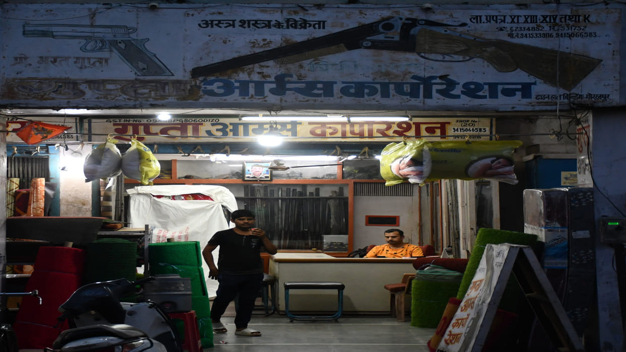 In Gorakhpur, many shops selling arms have started selling quilts and mattresses.