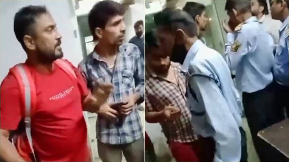 People caught two thieves breaking the lock of a flat in Ghaziabad