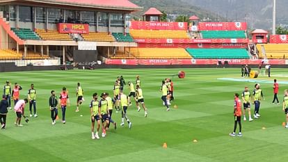 IPL 2024: players practiced vigorously at the International Cricket Stadium, Dharamshala.