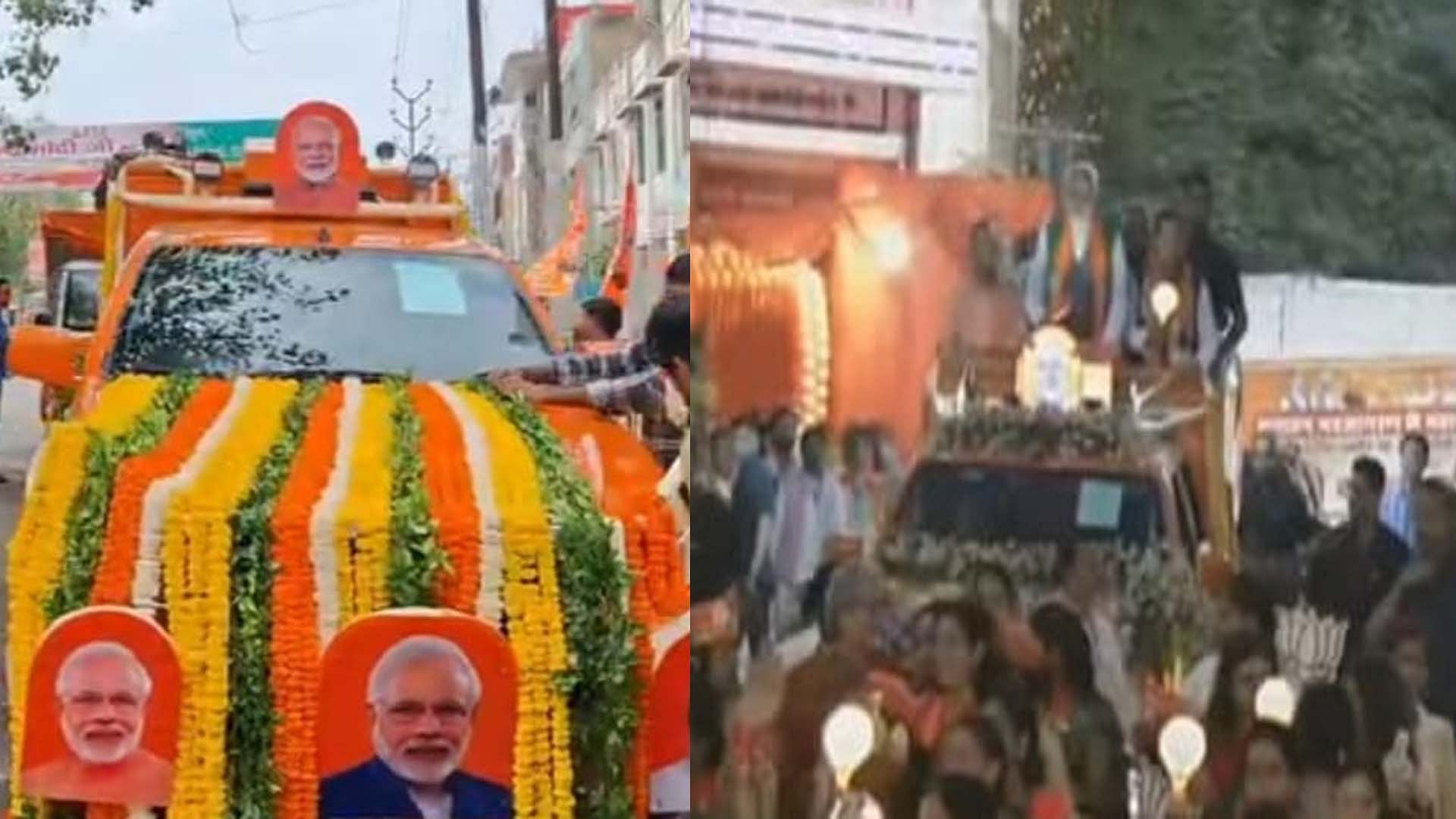 Pm Modi Kanpur Rally, Modis Road Show In Kanpur Today, Will Last For ...