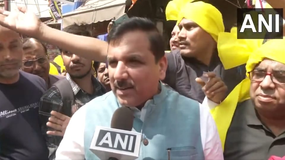 AAP MP Sanjay Singh attacks Amit Shah and Narendra Modi
