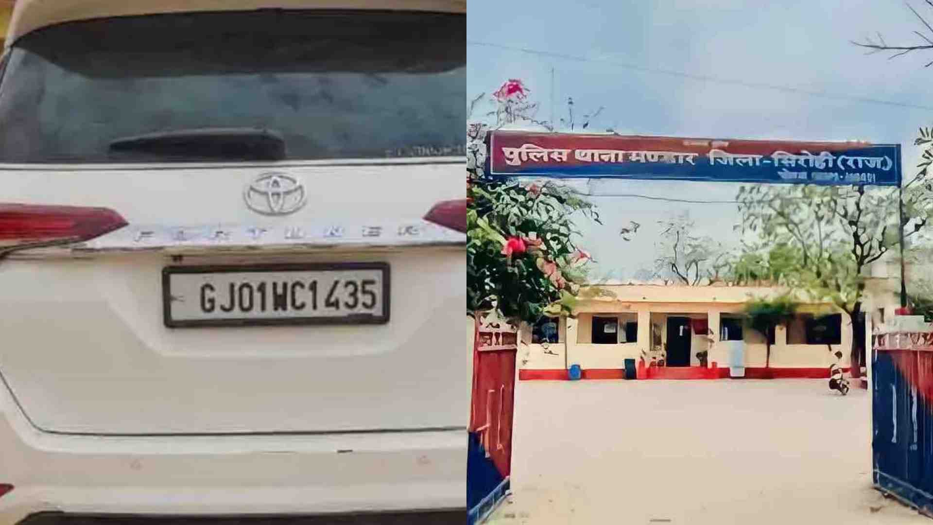 शराब तस्करी में पकड़ी गई गाड़ी।