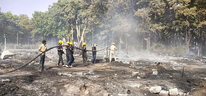 Dehradun Fire Incident in Selaqui 54 huts burnt after fire in slum Area Photos