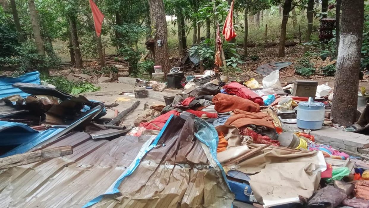 IFS who demolished Rudra Ganga Ashram in the name of removing encroachment removed