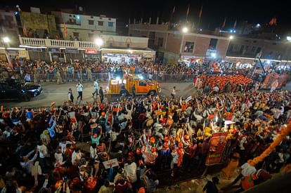 PM Narendra Modi road sho in Ayodhya.