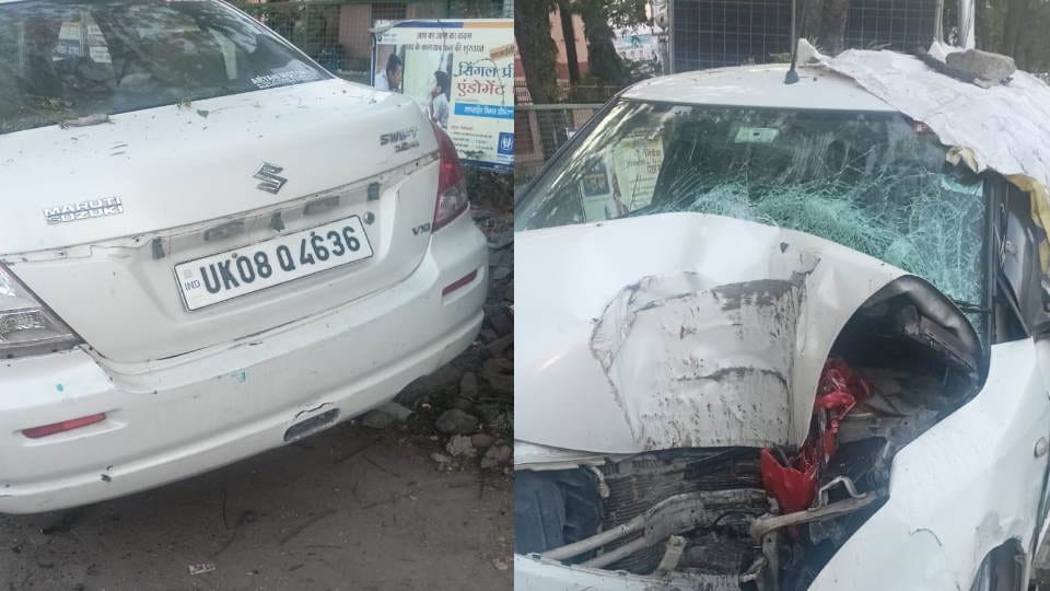 Dehradun Accident  News Car collides with tree near LIC Mandi two people DiedDehradun Accident News , Dehradun