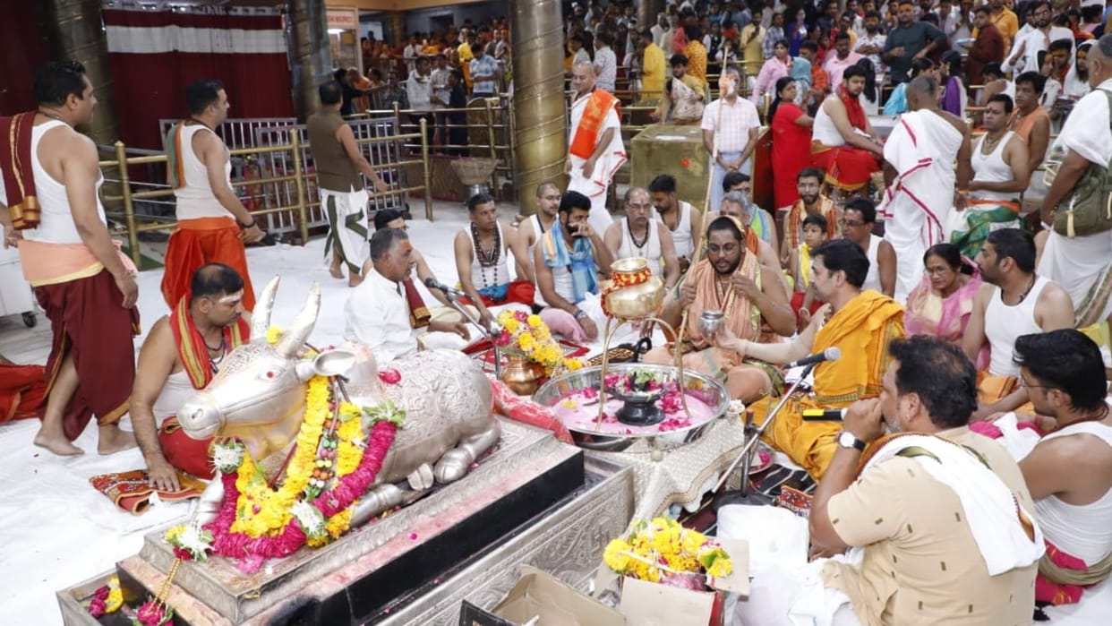 6 day long Maha-Rudrabhishek ritual started at Mahakaleshwar temple