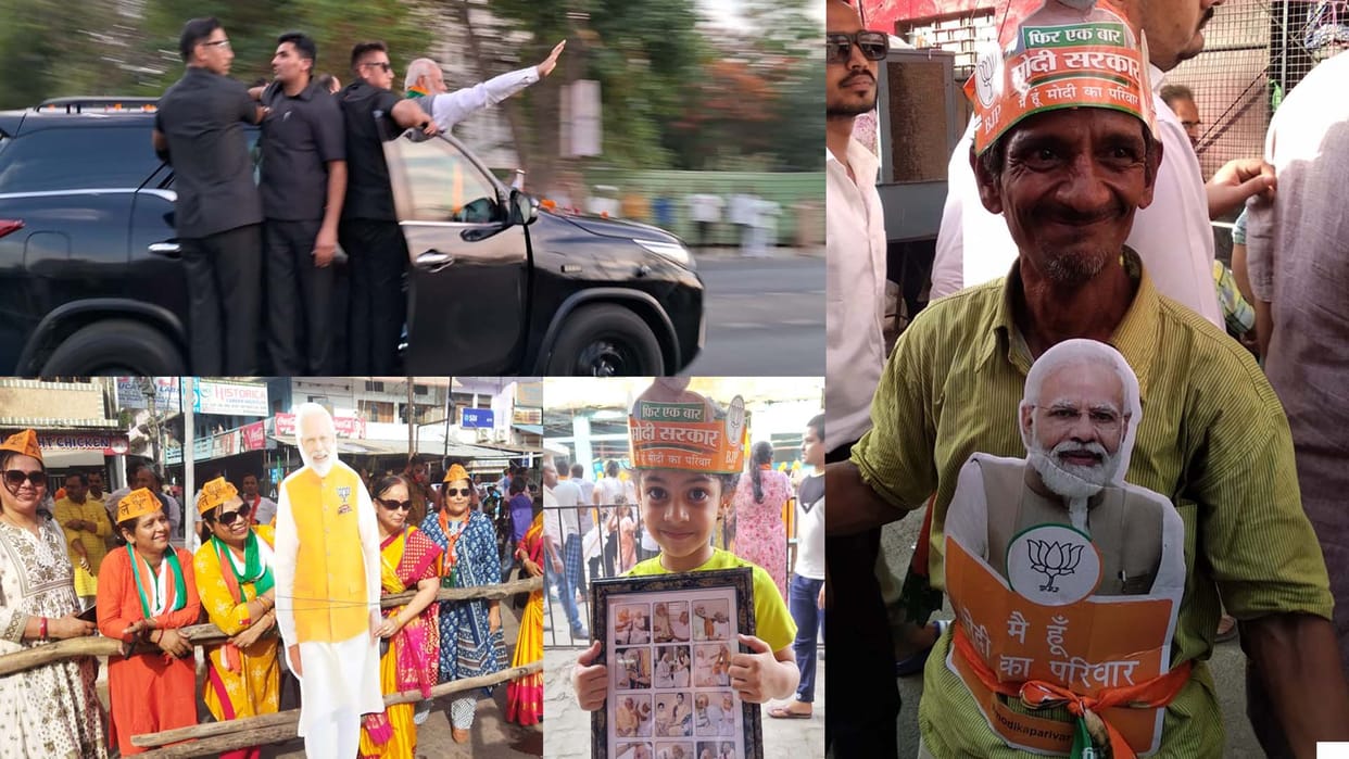PM Modi Kanpur Rally: Crowds gathered to welcome him to get a glimpse of PM Modi