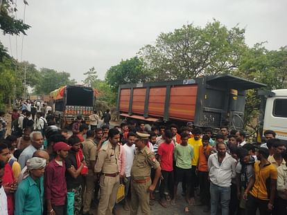 Student died in road accident after hit by dumper in varanasi