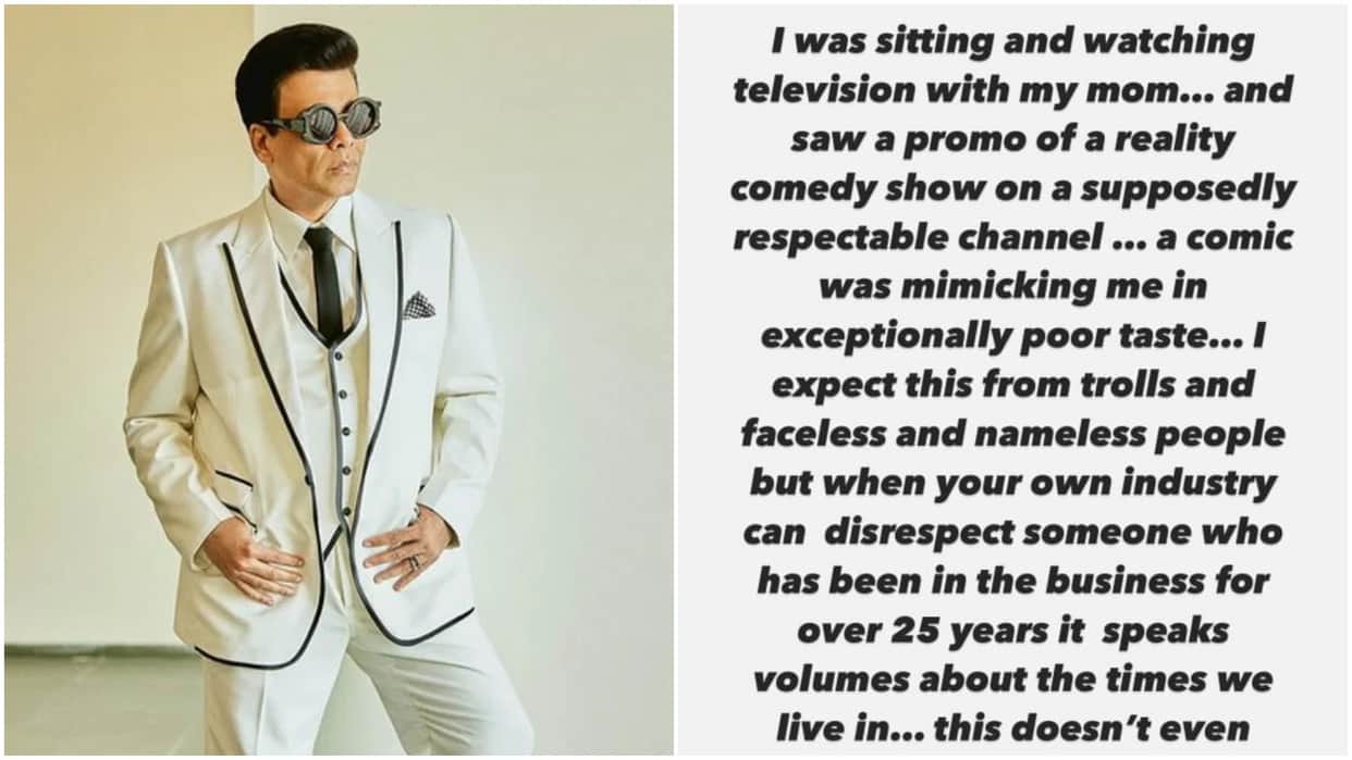 Karan Johar Slams Comedian after seeing him being made fun in show Shared disappointment note on Social Media