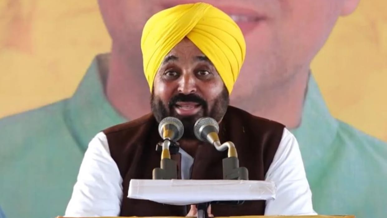 CM Bhagwant reached Haryana, Raised slogan of assembly elections in Barwala rally