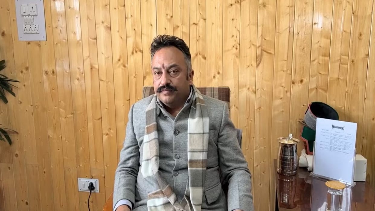 Press conference of Education Minister Rohit Thakur in Shimla