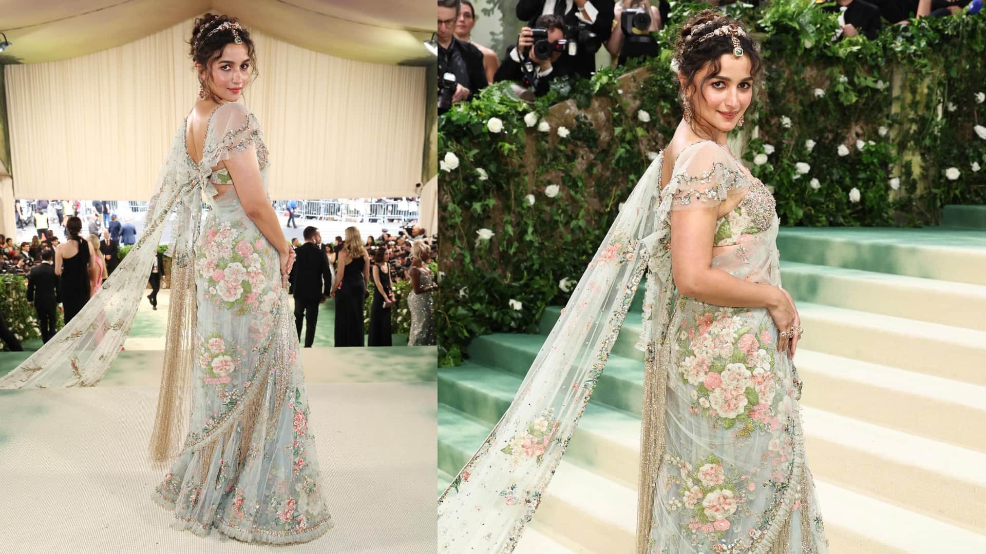 Met Gala 2024 alia bhatt saree look in met gala details of alia bhatt sabyasachi saree