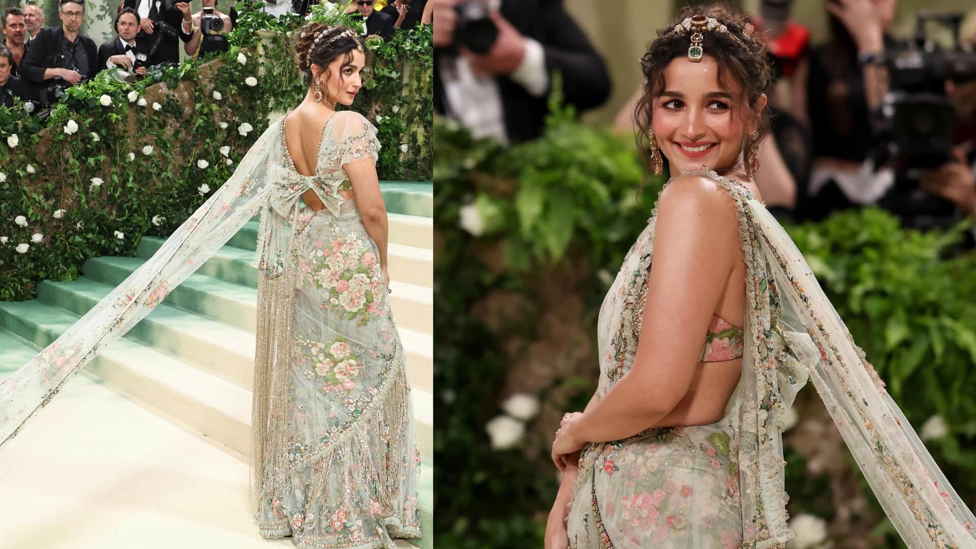 Met Gala 2024 alia bhatt saree look in met gala details of alia bhatt sabyasachi saree