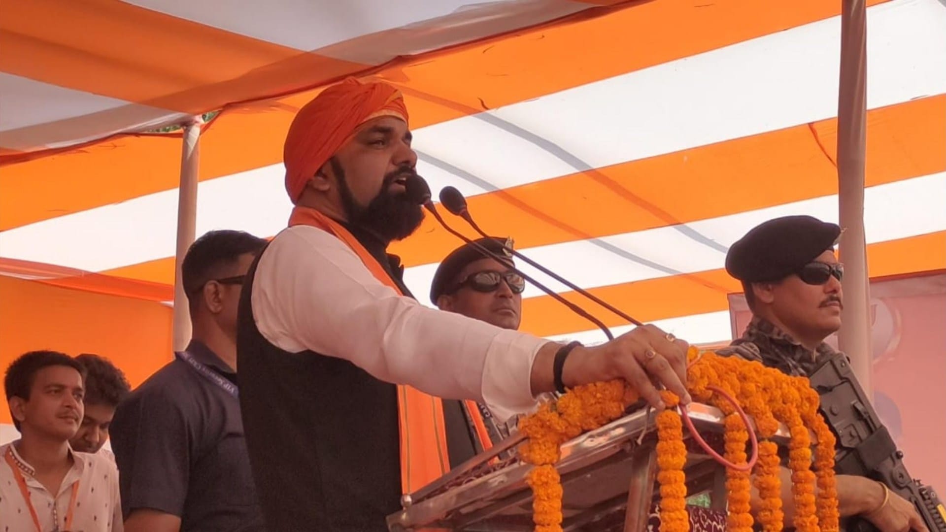 Arrah Lok Sabha seat: NDA candidate RK Singh nomination, BJP targets Lalu family and CPI(ML), Chirag Paswan
