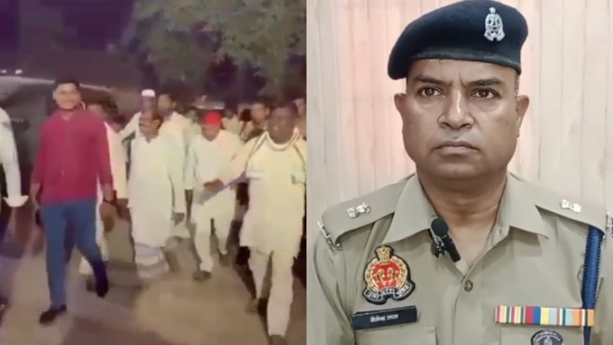 Videoviral of Objectionable slogan raised during election campaign in azamgarh