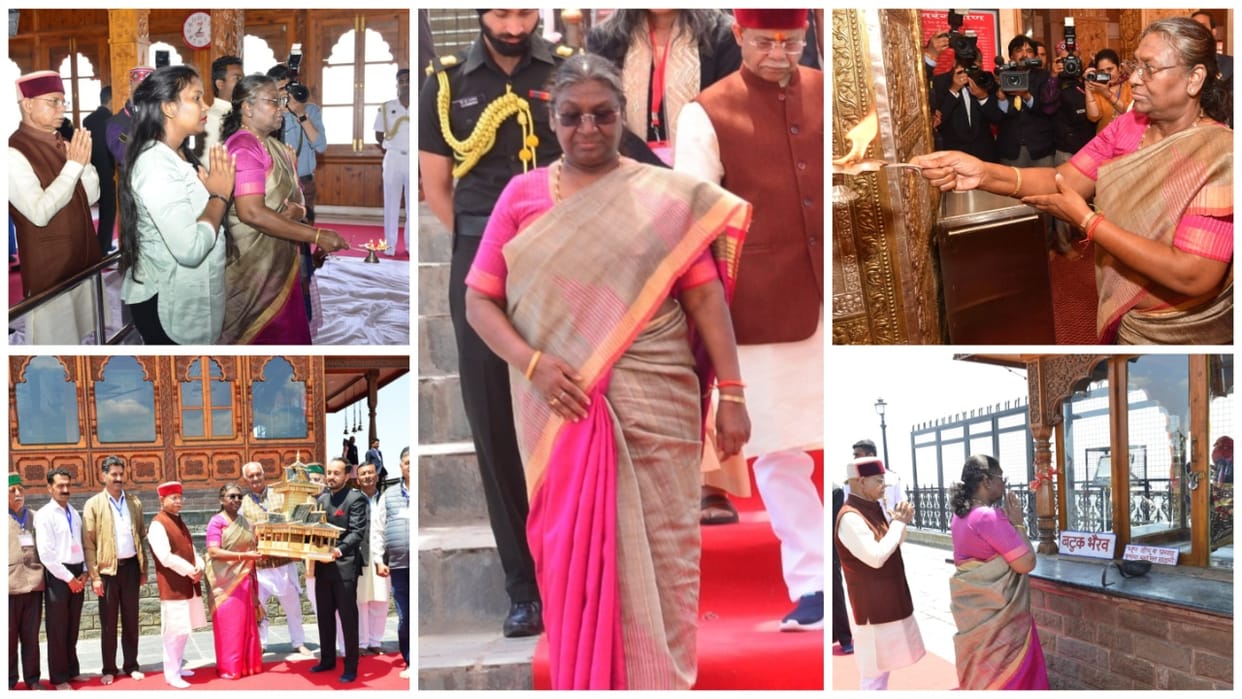 President Draupadi Murmu offered prayers at Sankatmochan and Taradevi temple