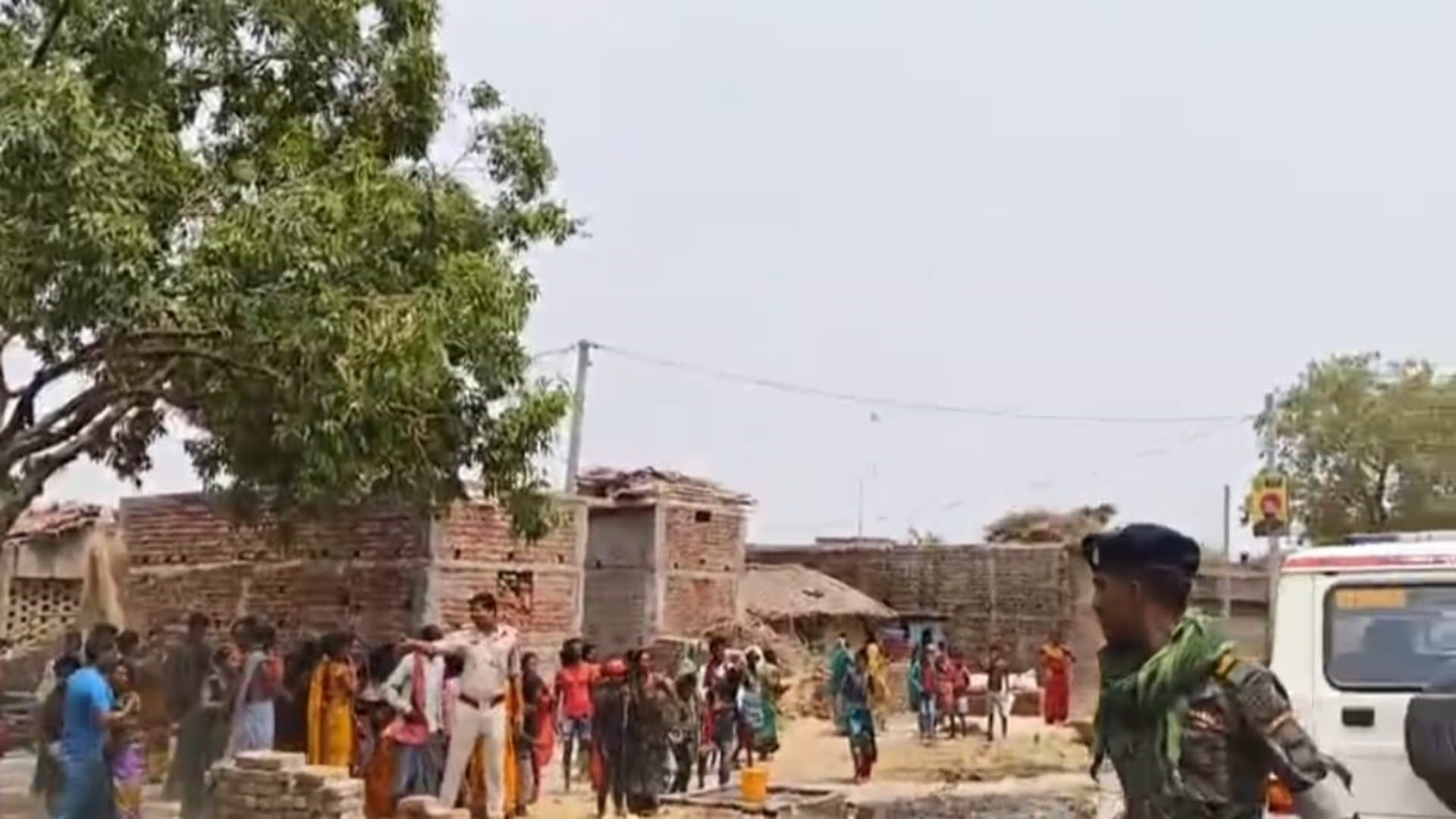 Gaya: Liquor mafia attacked police with bricks and stones when they went to conduct raid, a villager injured