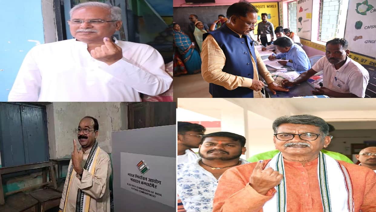 Loksabha Election 2024: leaders of Chhattisgarh cast their votes from elections, see photos