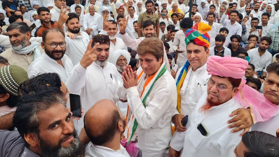 Congress candidate Raj Babbar visits Nuh Lok Sabha Elections 2024