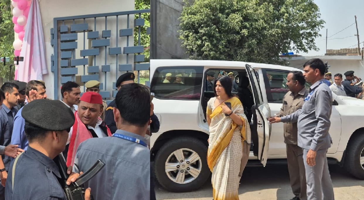 Akhilesh-Dimple cast their vote in Saifai, said BJP is deliberately conducting voting in summer