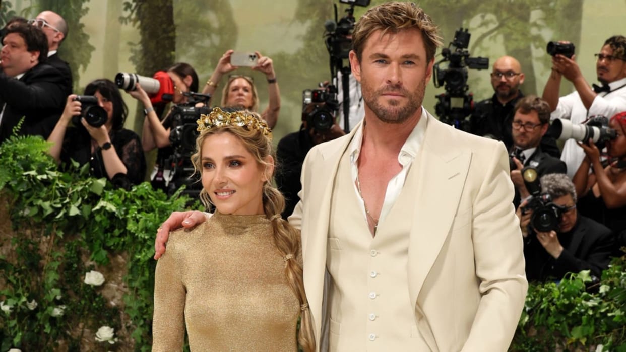 Met Gala 2024 Chris Hemsworth spotted with wife Elsa Pataky fans amazed by their chemistry looks went viral