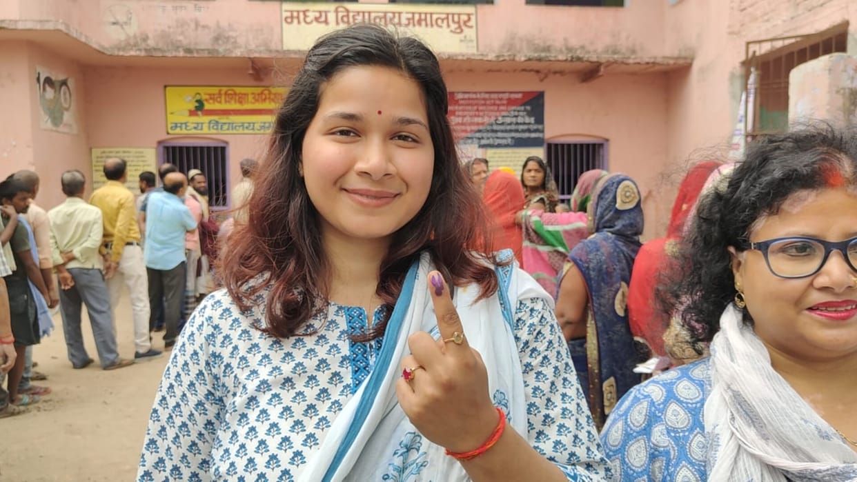 Lok Sabha: Tejaswini reached Khagaria from England to vote, 2024 election election phase 3 voting