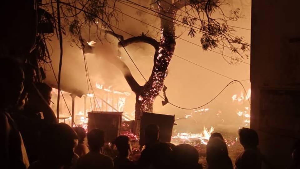 Short circuit has been found to be cause of fire in wood market in Raya Mathura