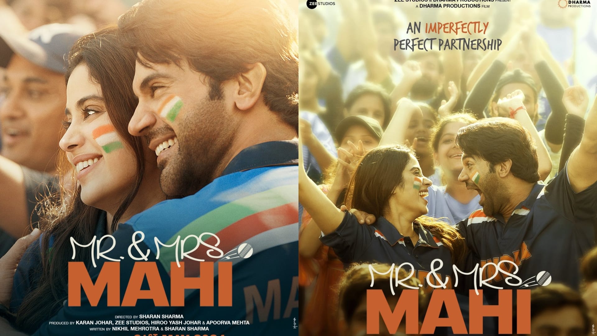 Mr and Mrs Mahi Poster Released Starring Janhvi Kapoor Rajkummar Rao goes viral On Internet