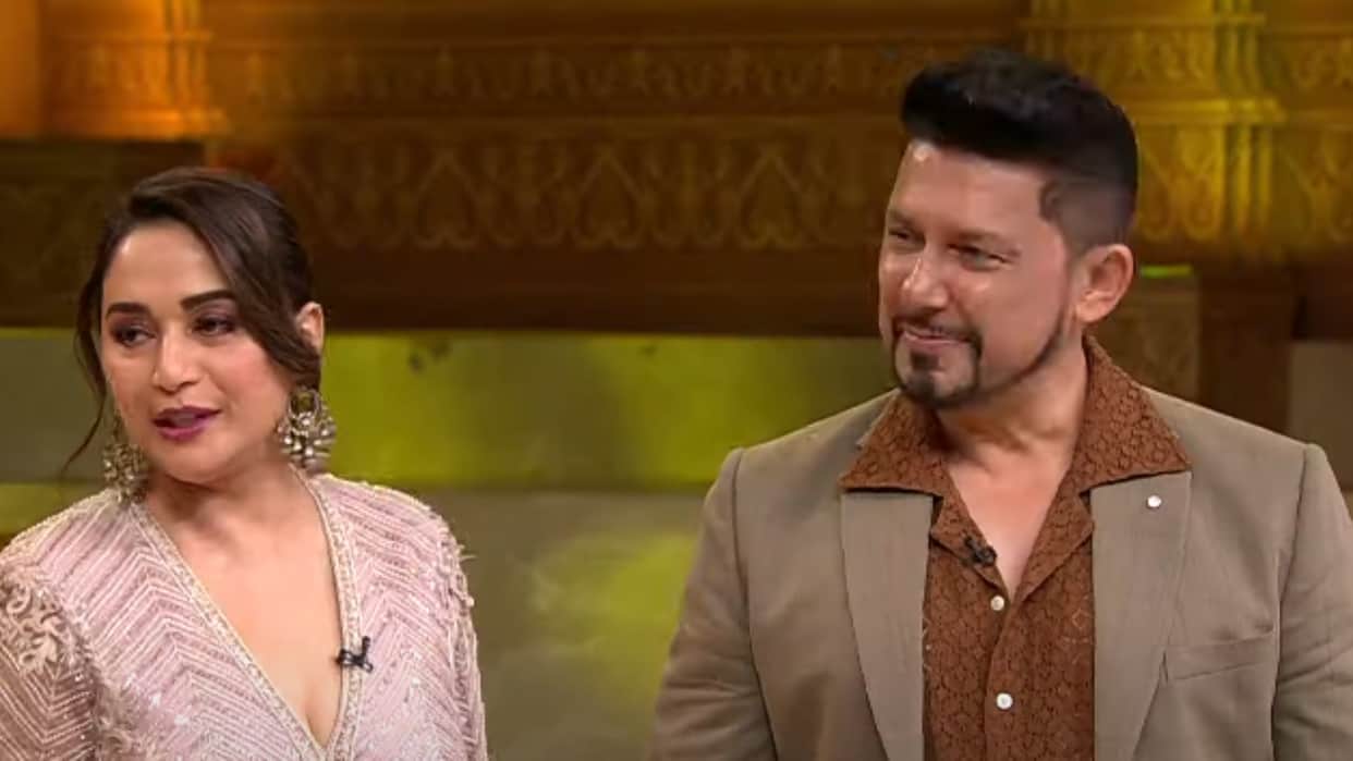 Madhuri Dixit Husband Shriram nene Surprise visit on Dance Deewane 4 Set Before Actress Birthday