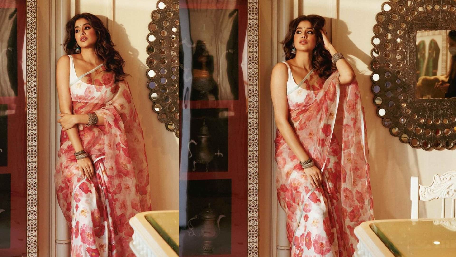 Summer Saree Collection trendy organza saree blouse design images