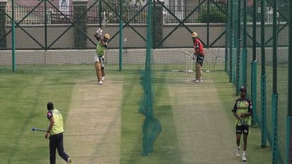 Punjab and RCB practiced batting Virat Kohli preferred rest in the hotel