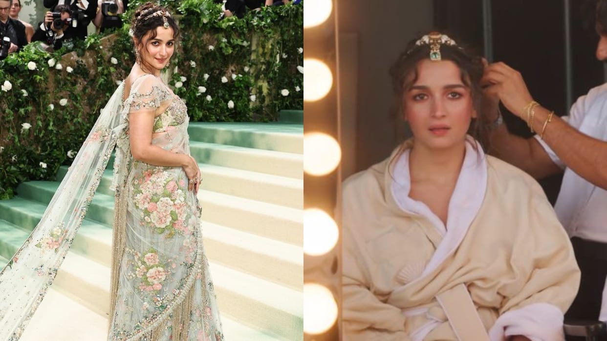 Alia Bhatt talks about her experience in the Met Gala 2024 BTS video said she wore saree first time in school