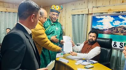 BJP candidate Ravi Thakur filed nomination in Keylong Lahaul Spiti