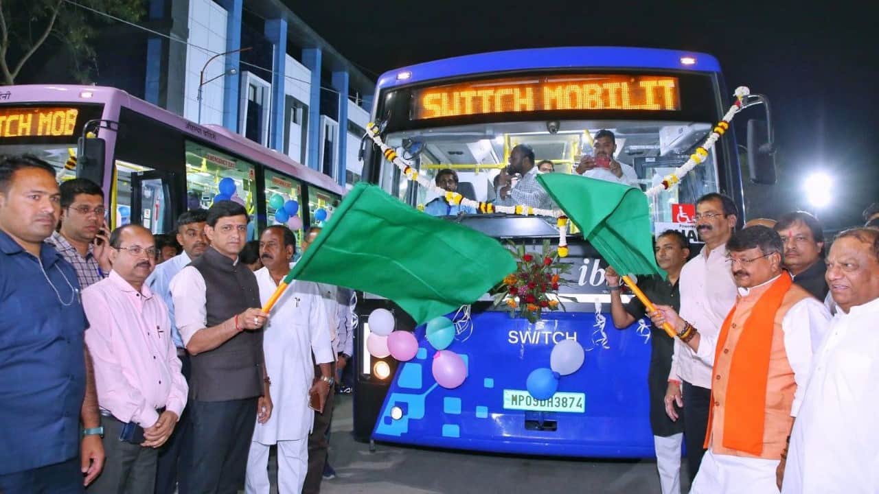 indore news pink electric bus female drivers story